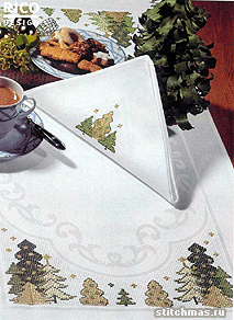   Robins Checked Cross Stitch Tablecloth  Rico