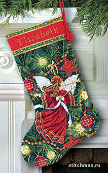 носок с вышивкой Christmas Angel Stocking от Dimensions
