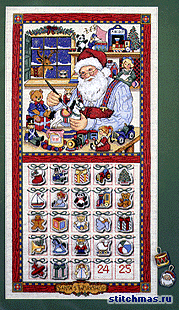 вышитый рождественский календарь