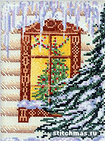 Окно с новогодней елкой от RTO